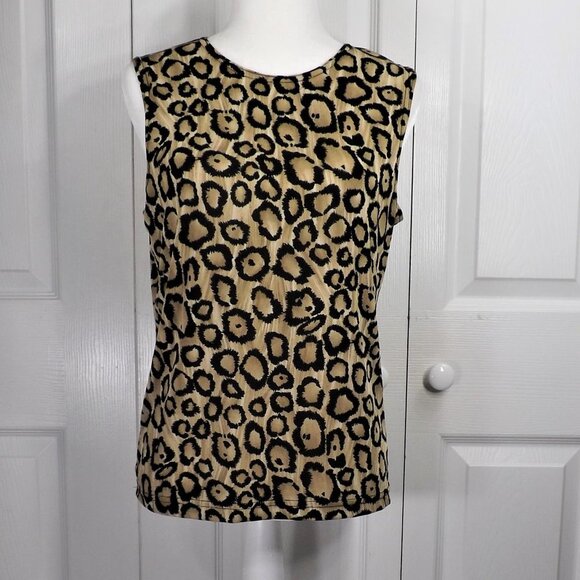 Frazier Lawrence Tops - Frazier Lawrence Lg Leopard Print Sleeveless Top L